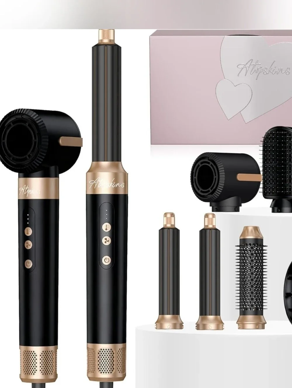 NEW! 7 in 1 Hair Multi-Styler & Blow Dryer Set: Curler, Straightener, Diffuser